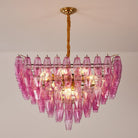 Fuchsia Prism Empire Chandelier - ∅ 39.4″ x H 39.4″Gold & PinkBlushlighting