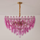 Fuchsia Prism Empire Chandelier - ∅ 39.4″ x H 39.4″Gold & PinkBlushlighting