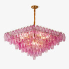 Fuchsia Prism Empire Chandelier - ∅ 39.4″ x H 39.4″Gold & PinkBlushlighting