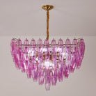 Fuchsia Prism Empire Chandelier - ∅ 39.4″ x H 39.4″Gold & PinkBlushlighting