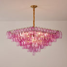 Fuchsia Prism Empire Chandelier - ∅ 39.4″ x H 39.4″Gold & PinkBlushlighting