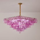 Fuchsia Prism Empire Chandelier - ∅ 39.4″ x H 39.4″Gold & PinkBlushlighting