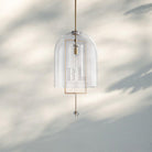 Fulcram Glass Pendant Light 13'' 15''-15''-Lacquered Burnished Brass-
