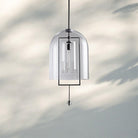Fulcram Glass Pendant Light 13'' 15''-15''-Matte Black-