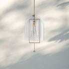 Fulcram Glass Pendant Light 13'' 15''-13''-Lacquered Burnished Brass-