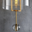 Fulcram Modern Grand Glass Wall Sconce 23"/29"H for Living Room, Bedroom-