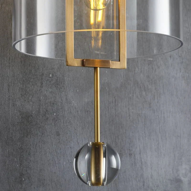 Fulcram Modern Grand Glass Wall Sconce 23"/29"H for Living Room, Bedroom-