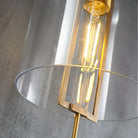 Fulcram Modern Grand Glass Wall Sconce 23"/29"H for Living Room, Bedroom-