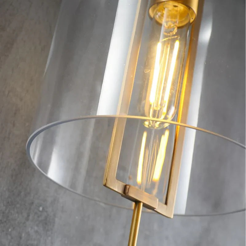 Fulcram Modern Grand Glass Wall Sconce 23"/29"H for Living Room, Bedroom-