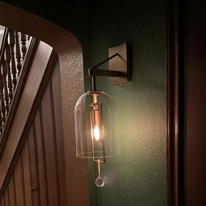 Fulcram Modern Grand Glass Wall Sconce 23"/29"H for Living Room, Bedroom-