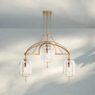 Fulcram Modern Luxury Chandelier 3-Lights-61''-Brass-