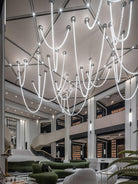 Gabriel Cascade K9 Crystal Chandelier - 161 heads ∅ 47.2″ x H 118″ / Dia 120cm x H 300cmClear & ChromeWarm LightBlushlighting