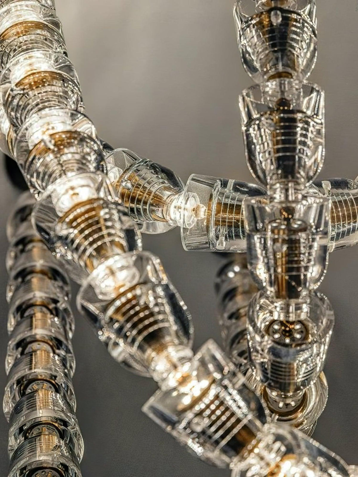 Gabriel Cascade K9 Crystal Chandelier - 161 heads ∅ 47.2″ x H 118″ / Dia 120cm x H 300cmClear & ChromeWarm LightBlushlighting