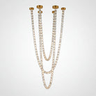 Gabriel Cascade K9 Crystal Chandelier - 161 heads ∅ 47.2″ x H 118″ / Dia 120cm x H 300cmClear & ChromeWarm LightBlushlighting