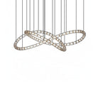 Gabriel Chandelier C - 100 Lights ∅ 71″ x H 22″ / Dia 180cm x H 56cmClear & ChromeWarm LightBlushlighting