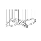 Gabriel Chandelier C - 100 Lights ∅ 71″ x H 22″ / Dia 180cm x H 56cmClear & ChromeWarm LightBlushlighting