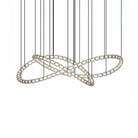 Gabriel Chandelier C - 111 Lights ∅ 78.7″ x H 23.6″ / Dia 200cm x H 60cmClear & ChromeWarm LightBlushlighting