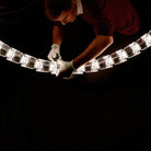 Gabriel Chandelier C - 100 Lights ∅ 71″ x H 22″ / Dia 180cm x H 56cmClear & ChromeWarm LightBlushlighting
