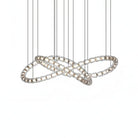 Gabriel Chandelier C - 80 Lights ∅ 59″ x H 17.7″ / Dia 150cm x H 45cmClear & ChromeWarm LightBlushlighting