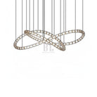 Gabriel Chandelier C - 100 Lights ∅ 71″ x H 22″ / Dia 180cm x H 56cmClear & ChromeWarm LightBlushlighting