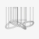 Gabriel Chandelier C - 100 Lights ∅ 71″ x H 22″ / Dia 180cm x H 56cmClear & ChromeWarm LightBlushlighting