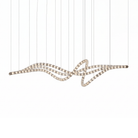 Gabriel Chandelier D - 138 Lights L 137.8″ x H 30.7″ / L 350cm x H 78cmClear & ChromeWarm LightBlushlighting