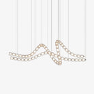 Gabriel Chandelier D - 53 Lights L 63″ x H 23″ / L 160cm x H 58.5cmClear & ChromeWarm LightBlushlighting
