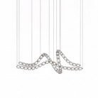 Gabriel Chandelier D - 53 Lights L 63″ x H 23″ / L 160cm x H 58.5cmClear & ChromeWarm LightBlushlighting
