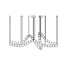 Gabriel Chandelier D - 53 Lights L 63″ x H 23″ / L 160cm x H 58.5cmClear & ChromeWarm LightBlushlighting