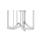 Gabriel Chandelier D - 53 Lights L 63″ x H 23″ / L 160cm x H 58.5cmClear & ChromeWarm LightBlushlighting