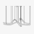 Gabriel Chandelier D - 53 Lights L 63″ x H 23″ / L 160cm x H 58.5cmClear & ChromeWarm LightBlushlighting