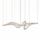 Gabriel Chandelier D - 101 Lights L 98.4″ x H 24.8″ / L 250cm x H 63cmClear & ChromeWarm LightBlushlighting