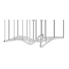 Gabriel Chandelier D - 53 Lights L 63″ x H 23″ / L 160cm x H 58.5cmClear & ChromeWarm LightBlushlighting
