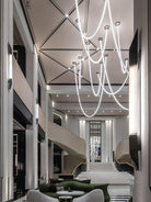 Gabriel Chandelier G - 161 Lights ∅ 47.2″ x H 118″ / Dia 120cm x H 300cmClear & ChromeWarm LightBlushlighting