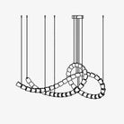 Gabriel Chandelier H - 55 Lights L 63″ x H 25″ / L 160cm x H 63.5cmClear & ChromeWarm LightBlushlighting