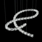 Gabriel Chandelier H - 55 Lights L 63″ x H 25″ / L 160cm x H 63.5cmClear & ChromeWarm LightBlushlighting