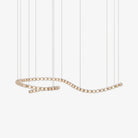 Gabriel Chandelier I - 60 Lights L 98.4″ x H 13.8″ / L 250cm x H 35cmClear & ChromeWarm LightBlushlighting