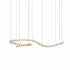 Gabriel Chandelier I - 60 Lights L 98.4″ x H 13.8″ / L 250cm x H 35cmClear & ChromeWarm LightBlushlighting