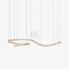 Gabriel Chandelier I - 60 Lights L 98.4″ x H 13.8″ / L 250cm x H 35cmClear & ChromeWarm LightBlushlighting