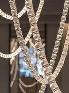 Gabriel Chandelier J - 81 Lights ∅ 65.2″ x H 24.8″ / Dia 165.5cm x H 63cmClear & ChromeWarm LightBlushlighting
