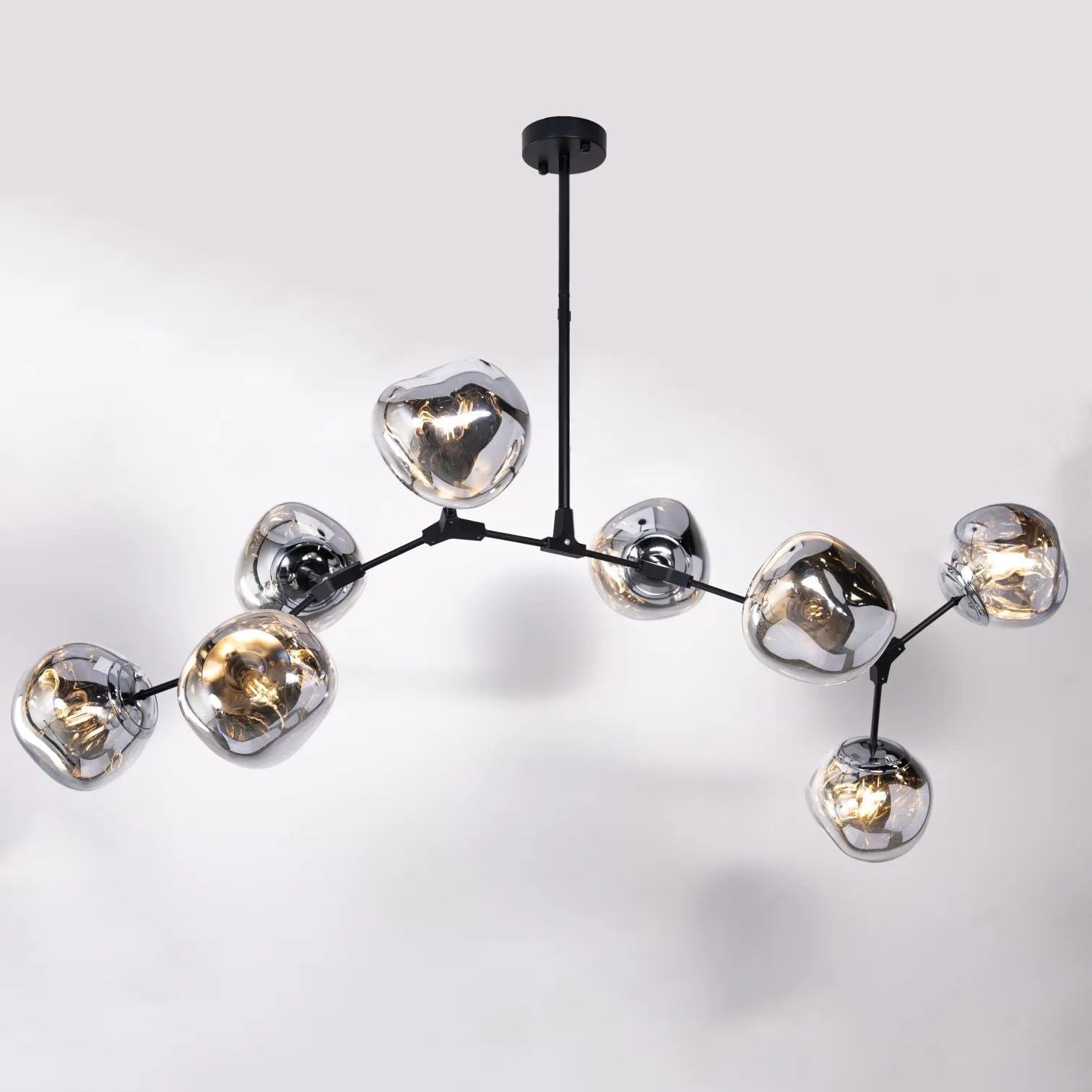 Galaxy Ball Glass Crystal Pendant Chandelier - SmokeABlushlighting
