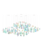 Galaxy Iris Iridescent Blossom Chandelier - Support Customized DrawingsNo Ceiling PlateBlushlighting