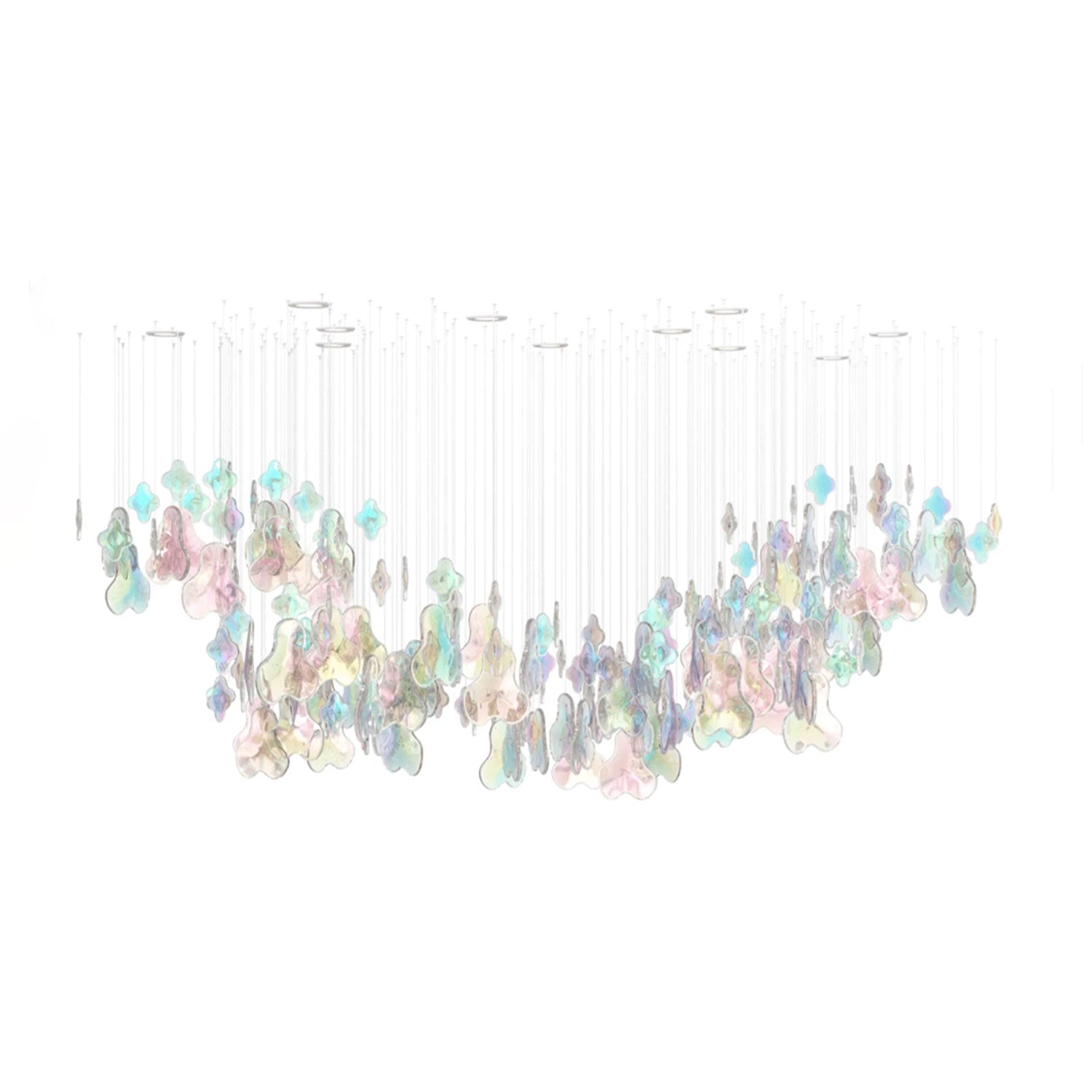 Galaxy Iris Iridescent Blossom Chandelier - L 78.7 x W 15.7″ x H 78.7″No Ceiling PlateBlushlighting