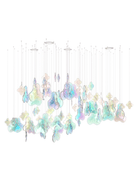 Galaxy Iris Iridescent Blossom Chandelier - Support Customized DrawingsNo Ceiling PlateBlushlighting