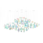 Galaxy Iris Iridescent Blossom Chandelier - L 63 x W 15.7″ x H 78.7″No Ceiling PlateBlushlighting
