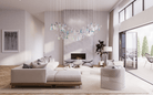 Galaxy Iris Iridescent Blossom Chandelier - Support Customized DrawingsNo Ceiling PlateBlushlighting