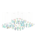 Galaxy Iris Iridescent Blossom Chandelier - Support Customized DrawingsNo Ceiling PlateBlushlighting