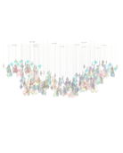 Galaxy Iris Iridescent Blossom Chandelier - Support Customized DrawingsNo Ceiling PlateBlushlighting