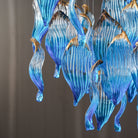 Galaxy Ocean Drift Blown Glass Crystal Spiral Chandelier - L 59.1″ x W 98.4″ x H78.7″No Ceiling PlateBlushlighting