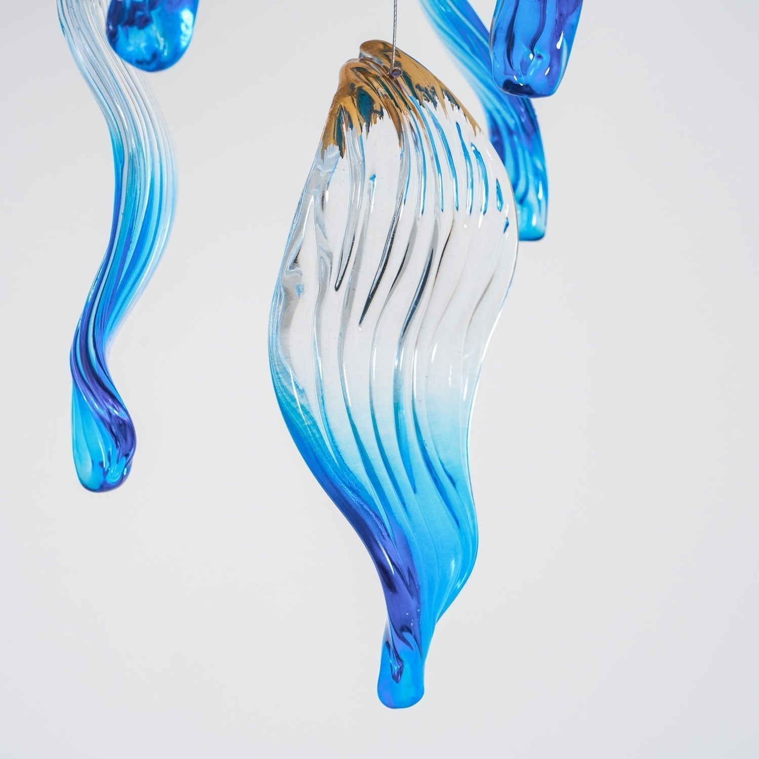 Galaxy Ocean Drift Blown Glass Crystal Spiral Chandelier - Support Customized DrawingsNo Ceiling PlateBlushlighting